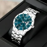 Lois Caron Men's Analog Watch Green Dial