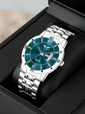 Lois Caron Men's Analog Watch Green Dial