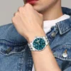 Lois Caron day and date analog watch