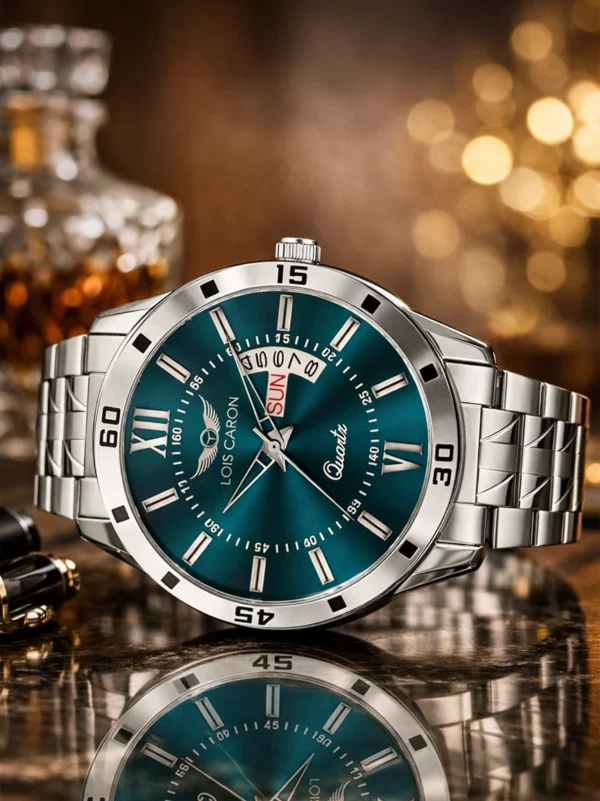 Lois Caron men's analog watch packaging