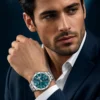 Lois Caron men's watch stainless steel chain